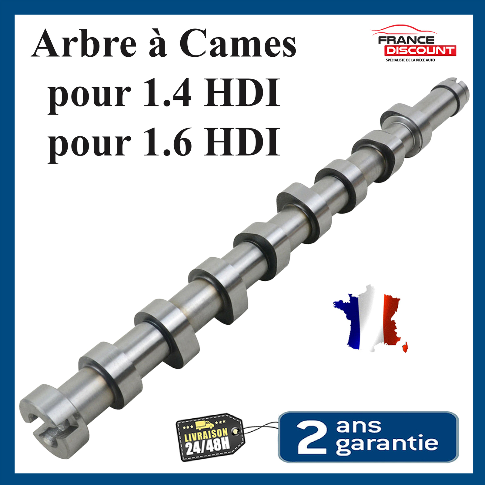 Arbre à Cames en Acier Forgé Haute Résistance pour Moteur Volvo et Proace