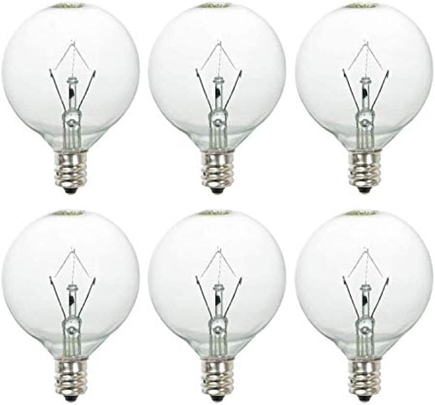 25 Watt Wax Warmer Bulbs,E12 Base Type G Light Bulbs for Full Size Scentsy Warme