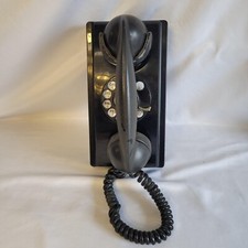 Vintage Black Western Electric Bell System 352/354 Rotary Wall Phone F1 Handset