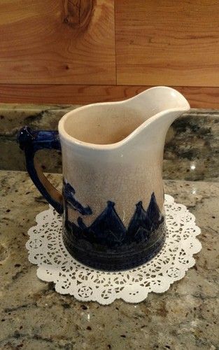 VINTAGE OLD SLEEPY EYE 6.5" PITCHER MONMOUTH POTTERY - Picture 3 of 11