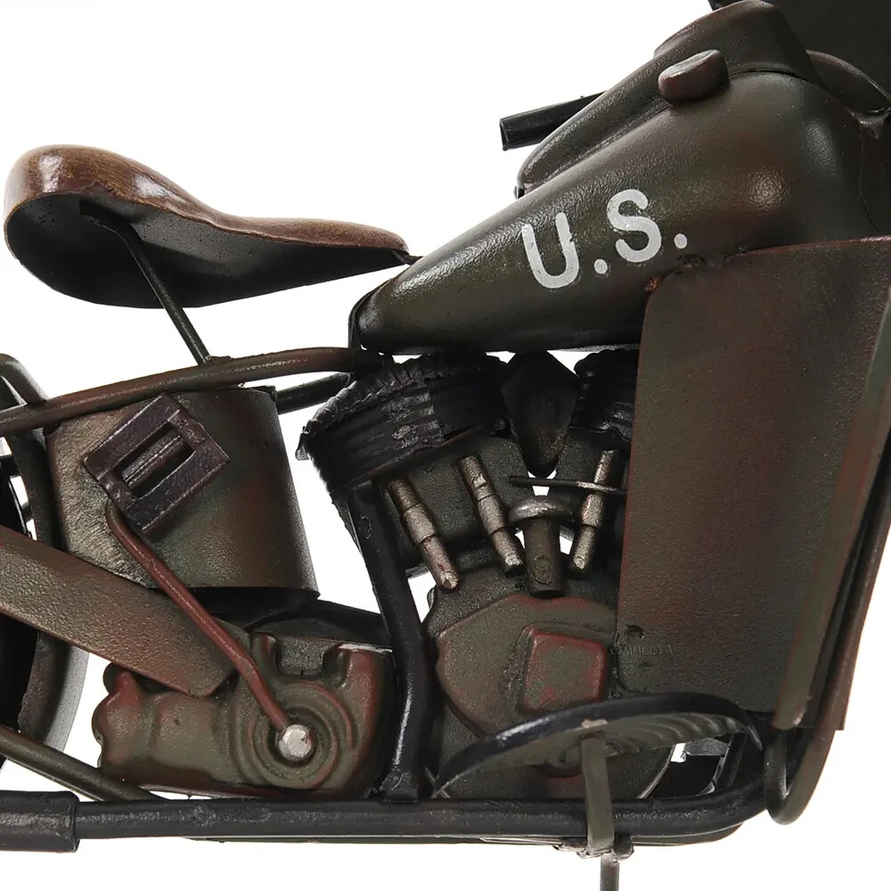 WWⅡ 米軍1942WLA軍用バイク　１／６サイズのスチール模型　12インチ用 WWⅡ 米軍1942WLA軍用バイク 1／6サイズのスチール模型 12