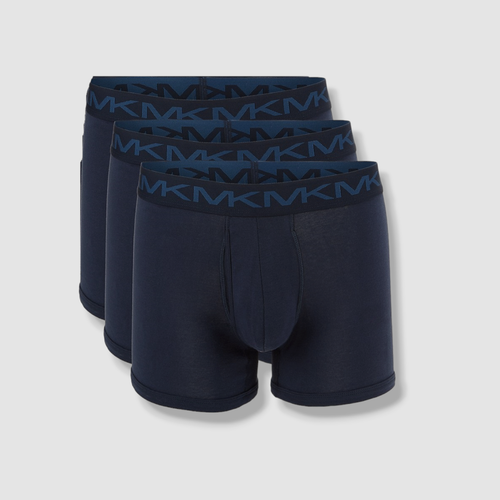40 Michael Kors Men's Blue 3Pk. Performance Logo Cotton Boxer Briefs