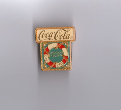 Coca Cola Pin - Welcome Aboard (Epoxy signiert 1990 The Coca Cola Company)