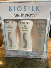 BioSilk Silk Therapy Trio Kit- Shampoo, Conditioner, Beach Texture Spray 7oz Ea