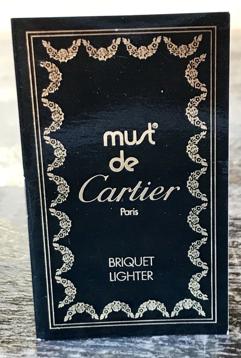 CARTIER LE MUST Vintage Lighter Booklet Briquet Encendedor Mechero - Main Image