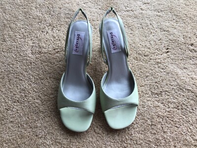 light green block heels