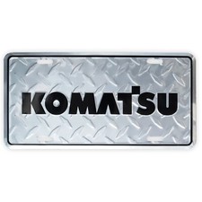 Komatsu License Plate - Diamond Plated Emboss...