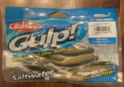 Berkley Gulp Saltwater 4  Baitfish Emerald Shiner