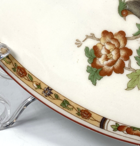 Vintage Syracuse China Burmese Phesant/Fowl Handled Serving Plate O.P. Co. - Picture 9 of 24