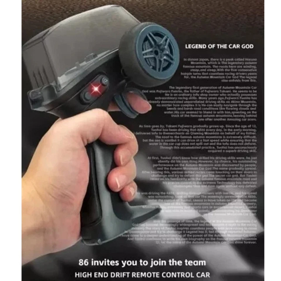 AE86 1:64 RC Drift Car 2.4G High-Speed Racing Car Four-Wheel Mini Desktop Remote - Image 3 of 4