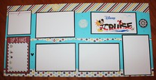 Disney Cruise scrapbook pages 2 each 12 x12 handmade photo travel vacation