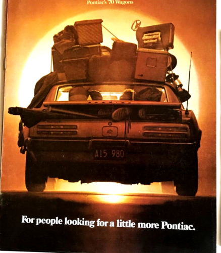 PONTIAC WAGONS: MORE PONTIAC FOR GREAT FAMILY SPACE 1970 CAR BROCHURE - Picture 2 of 2