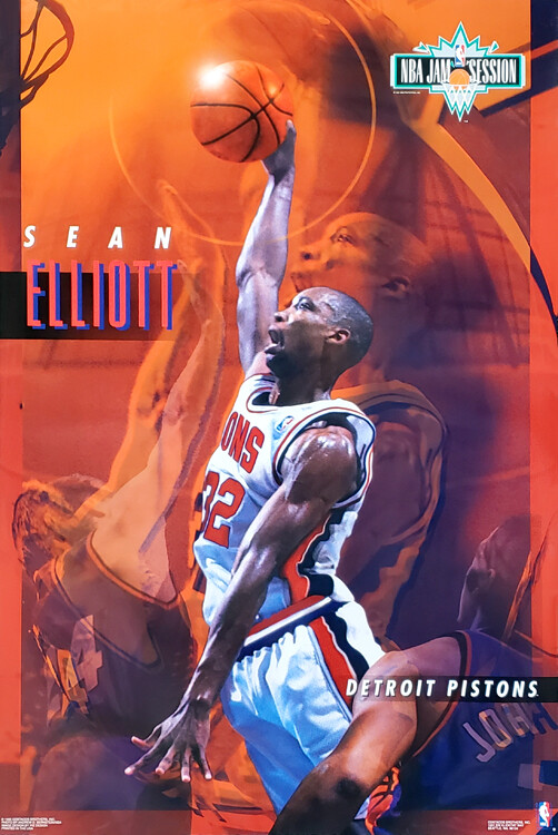 Sean Elliott JAM SESSION Detroit Pistons 1993 Costacos Brothers
