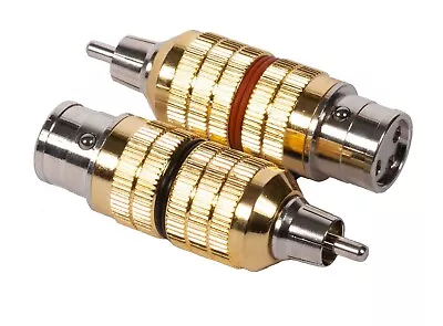 CARDAS AUDIO Clear CGA, Female XLR to Male RCA Adapter Plugs, FXLR-MRCA (Pair)