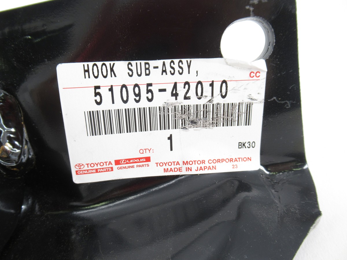 Genuine OEM Toyota 51095-42010 Passenger RH Rear Tow Hook 19-23