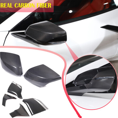Für C8 Corvette Stingray Z51 Z06 20-24 Carbon Side Mirror Cover Lower Base Set