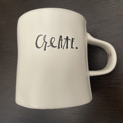CURSIVE SCRIPT  CREATE  SHORT MUG  Rae Dunn Artisan Collection by Magenta