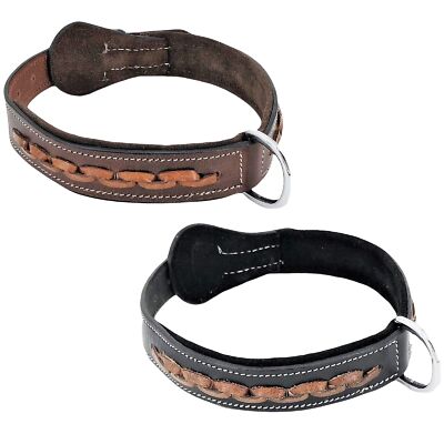 Handmade Genuine Real LEATHER Dog Collar 1.3'' Width for MEDIUM and LARGE Pets