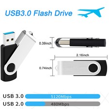 16GB USB 3.0 Flash Drive Memory Stick Pen Drive Thumb Drive Storage For Laptop
