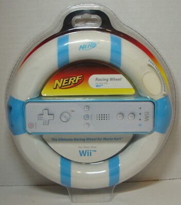 NERF WII RACING WHEEL NINTENDO STEERING WHEEL ACCESSORY NEW IN