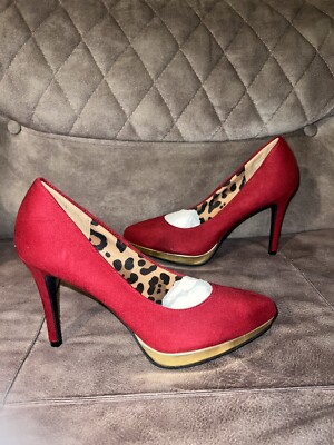 Christian Siriano Heels Pumps Red Size 8 Brand New Without Box