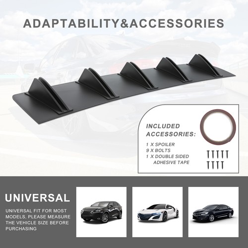 For Subaru Legacy WRX Car Rear Bumper Lip Lower Diffuser Shark Fin Spoiler Black - Foto 6 di 14