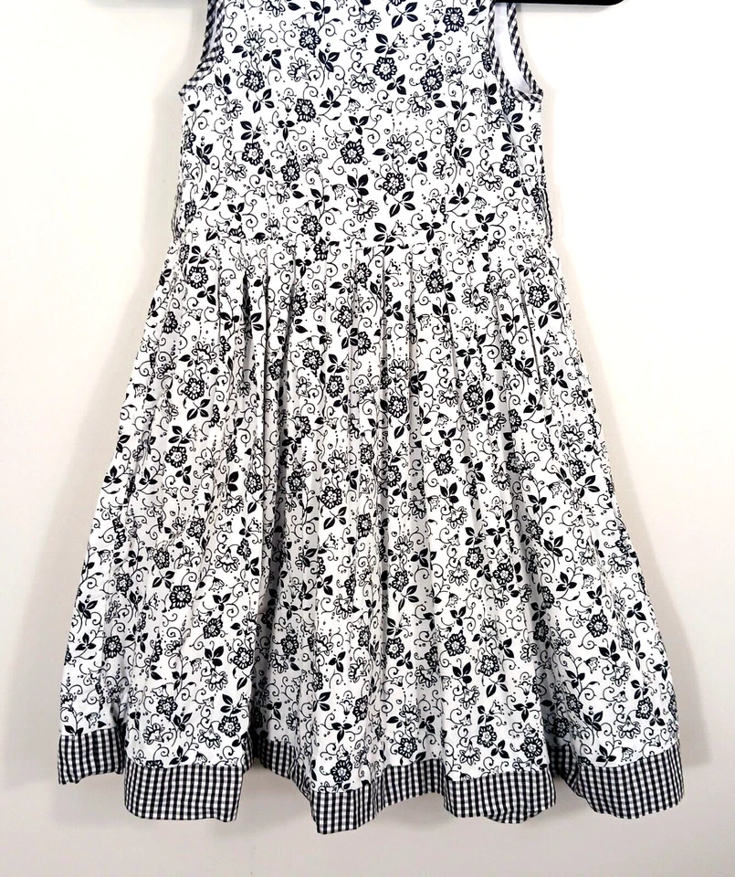 Polly & Friends Toile Dress Black And White Sleeveless Floral Size Girls 4t - Image 4 of 4