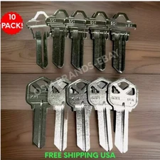 LOT OF 10 KWIKSET KW-1 & SC-1 House Key Blanks Nickel Maintenance RE-Apartments