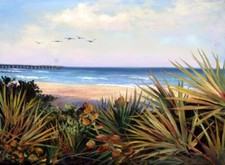 Ceramic Backsplash Tile Mural Beach Scene Kitchen/Bathroom/Shower - Summers Day