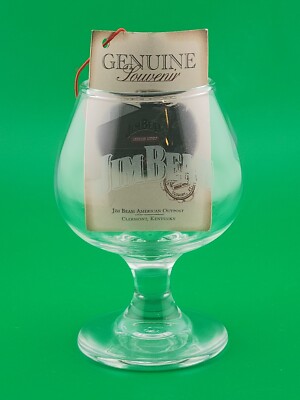 Jim Beam Souvenir Bourbon Snifter Glass Barware Man Cave 4''