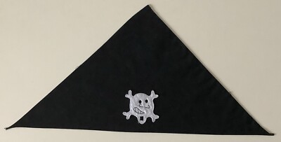 Eine kleine Größe schwarz & weiß Ghost Design Baumwolle Vintage Dreieck Bandana Schal