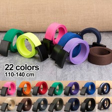Unisex Canvas Belt Casual Waistband Military Outdoor Webbing Solid Stripe