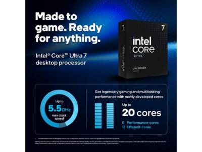 Intel BX80768265KF Core Ultra 7 265KF (20 Core) 3.90 GHz Processor