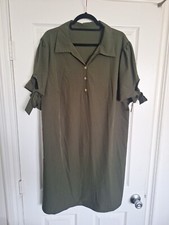Shein Curve 1/4 Button-up Short Sleeved Shirt Dress Size 3XL