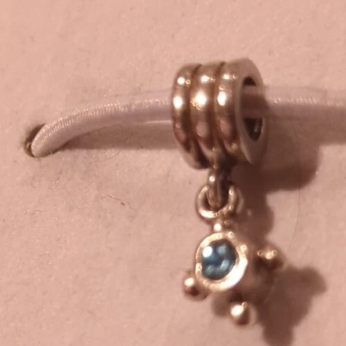 Auténtico Pandora Brújula Topacio Azul Dije 790235B Raro Difícil Lote S001 Foto 3 de 4