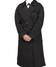 US ARMY MILITARY ISSUE COAT ALL WEATHER BLACK TRENCH WOMENS JACKET SIZE 14R