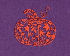 PUMPKIN LARGE FANCY Fall die cuts scrapbook cards