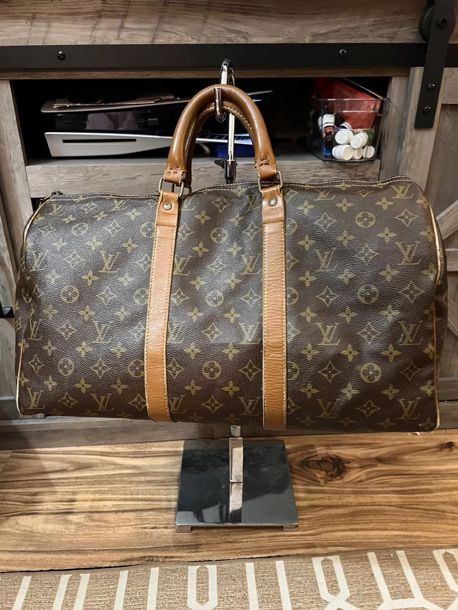 Louis Vuitton Vintage Monogram Keepall 45 Bag Brown