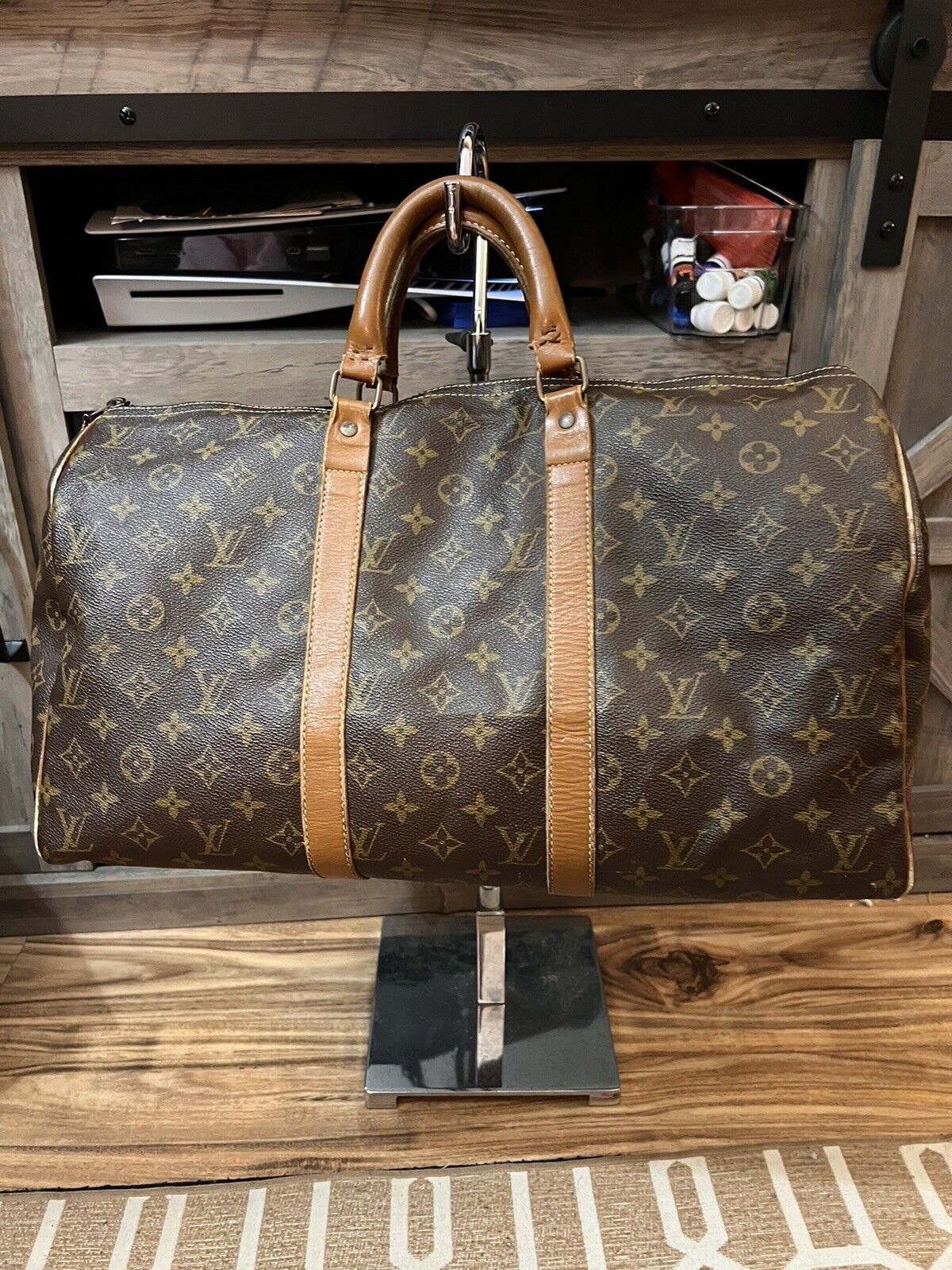 Used Brown Louis Vuitton Monogram Keepall Bandouliere 45 Model Number  M41418 Houston,TX