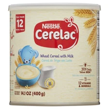 Nestle Cerelac Baby Cereal Wheat with Milk, 14Oz, Essential Vitamins & Minerals