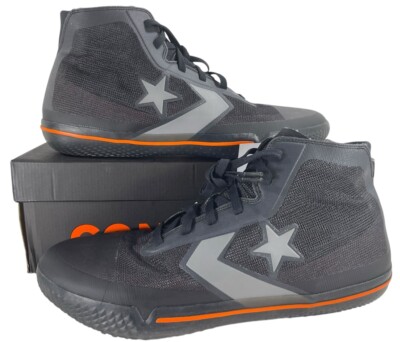 Converse All Star Pro BB Hi Basketball Sneaker Black Orange 165654C RARE Size 17
