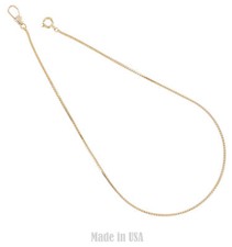 Ky  Co Gold Tone Metal Mens Pocket Watch Chain Fob Square Chain Long 18"