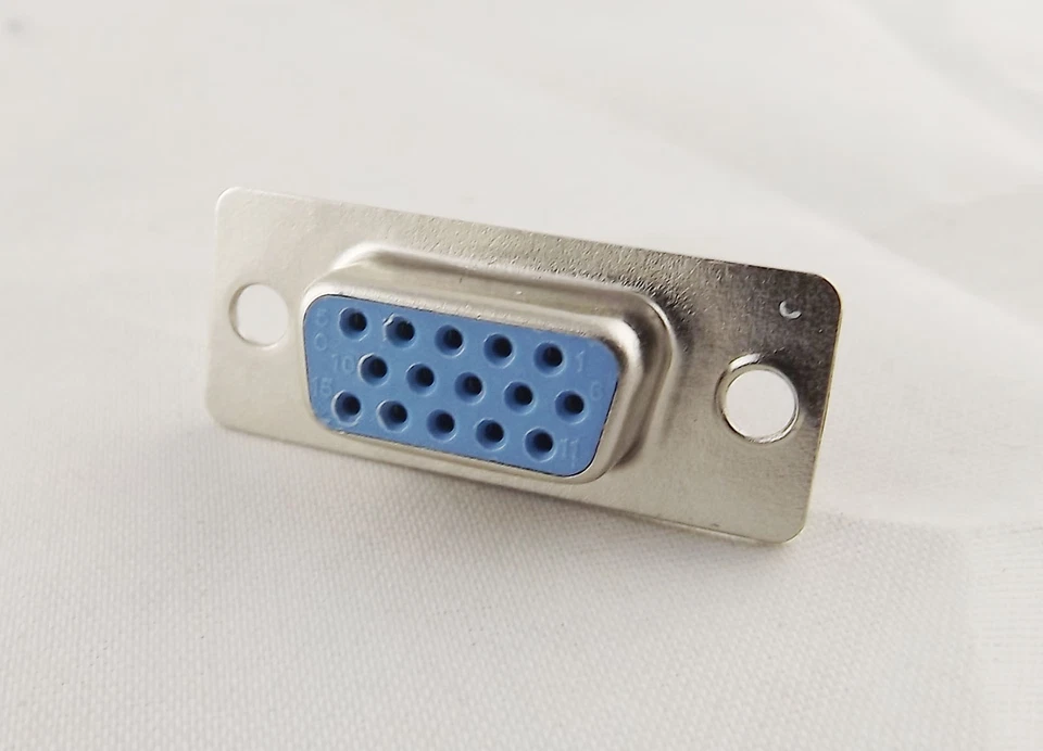 10pcs VGA DB15 15-Pin D-SUB 3 Rows Female Socket Solder Type Connector Adapter - Image 3 of 4