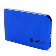 2.5" Inch Sata USB 2.0 Hard Drive HDD Enclosure External Laptop Disk - Blue New