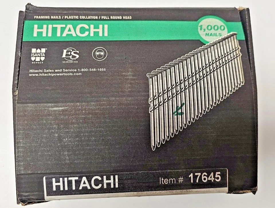 Hitachi 17645 #8 x 3"  21° Galvanized Plastic Collated Strip Screws 1000 count - Image 3 of 3