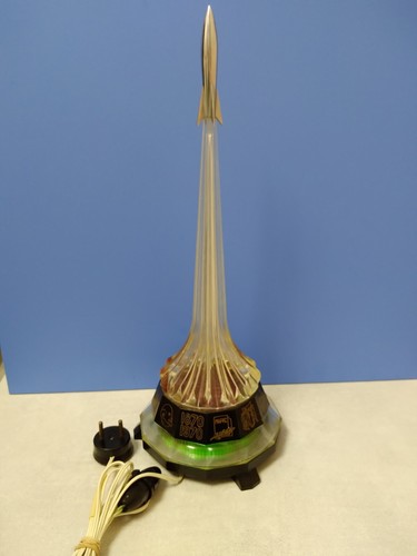 Vintage Night Light,Rocket.Collectible Table lamp Cosmos USSR 1970