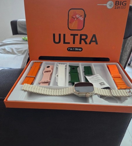 Smartwatch Ultra 7 In 1 2.2 HD Amoled Schermo Ricarica Wireless 49 Mm Series 8 - Foto 2 di 6
