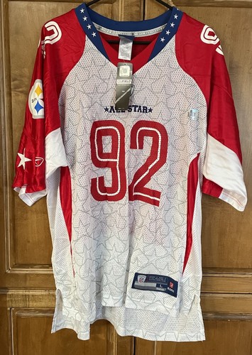 JAMES HARRISON PITTSBURGH STEELERS 2010 NFL PRO BOWL REEBOK JERSEY SIZE L NWT