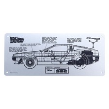 Back To The Future DeLorean Schematic Limited Edition Metal Fan-Plate