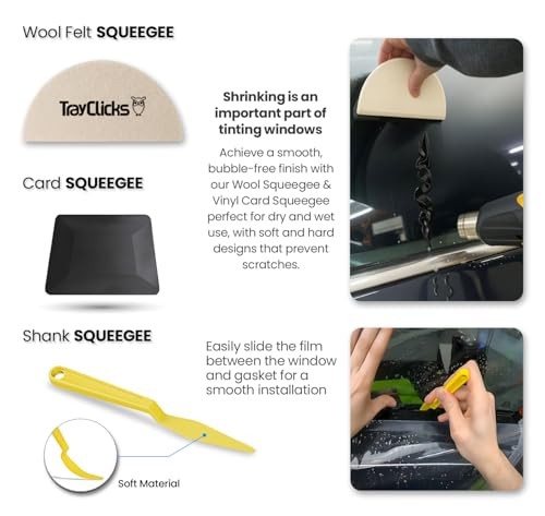 Window Tint Tools kit Vinyl Wrap Tool for Car Tinting Windshield Back Window 